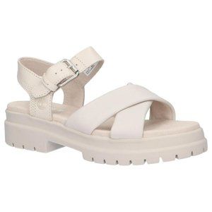 TIMBERLAND WOMEN'S LONDON VIBE X STRAP SANDALS WHITE FULL-GRAIN A2A9K